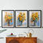 FLORAL Series CDLXIX - Impression encadrée sur mesure de qualité supérieure - 3 pièces-49765252-49765255