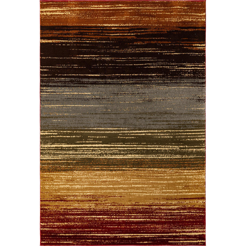 Trejo Striped Indoor Rug, Rectangle 6' x 9'