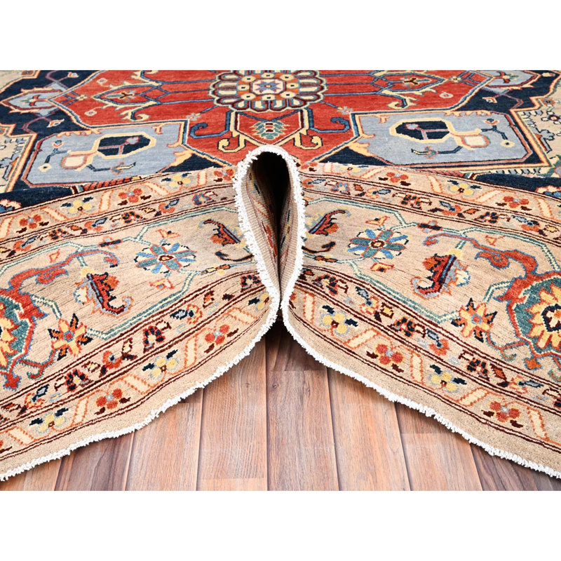 Tapis oriental blanc en laine noué à la main 8 pi 10 po x 12 pi Seeripe 4775215BE82B4CEFBBAB3857C0C49527