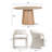 6 - Person Dining Table Sets With Round Table & 6 Upholstered Fabric Chairs-429212703-429212672