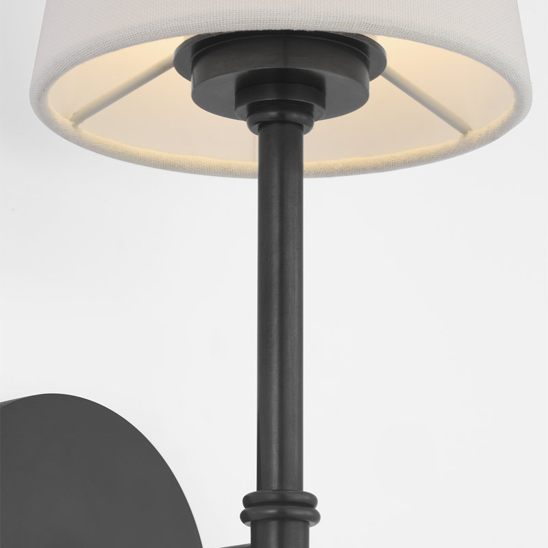 Suzanne Kasler Camille 20" Cordless Sconce with Linen Shade, Bronze