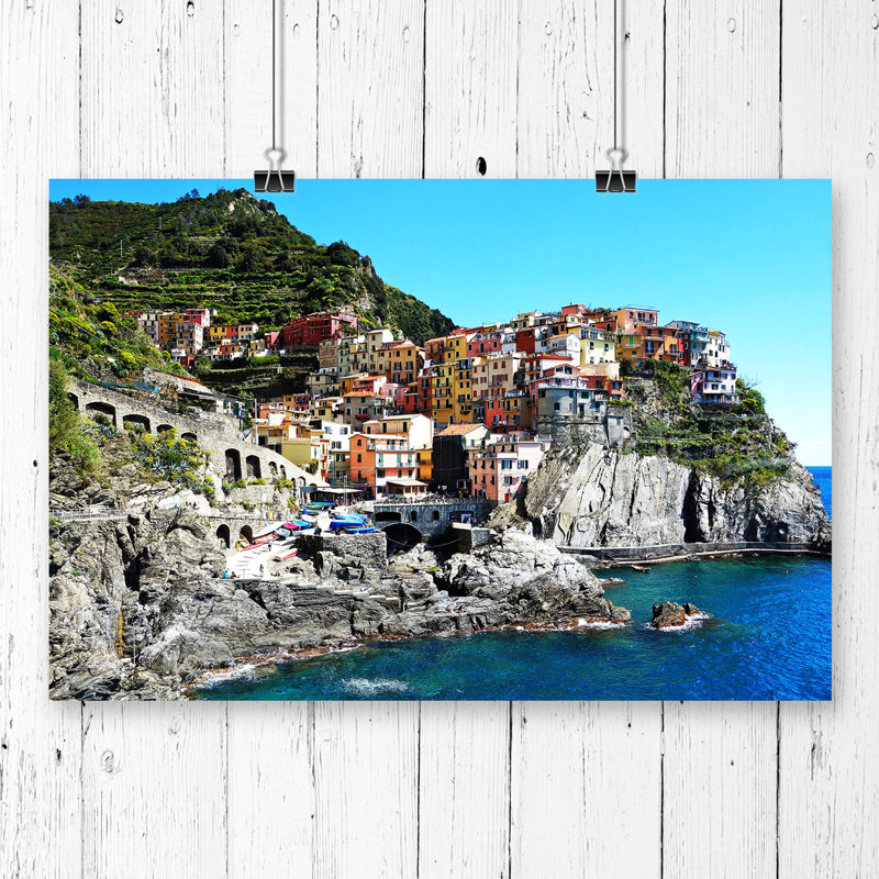 Landscape Cinque Terre Italy - Frameless Print, 29.7 x 42cm