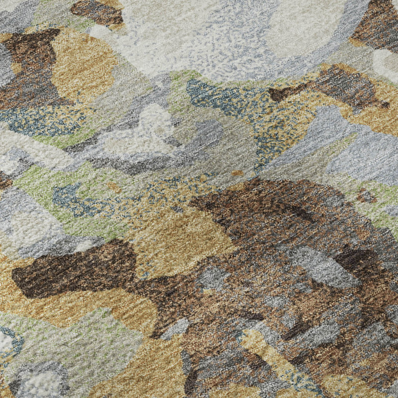 Tapis floral lavable à la machine de qualité supérieure Mayfield AMF2340, Blé, Tapis de couloir 2 pi 3 po x 7 pi 6 po