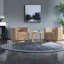 Chaises d'appoint pivotantes avec rangement, siège de maison moderne en bois de chenille