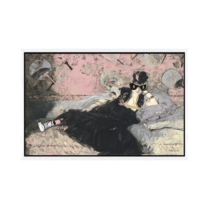 Not Today - Print on Canvas, White Floater Framed, 45.72cm H x 66.04cm W x 3.81cm D