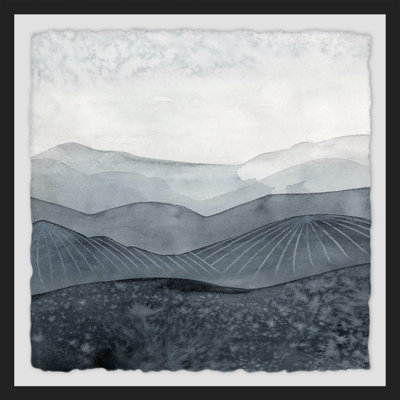 « blustering valley i », reproduction de peinture à l’aquarelle encadrée