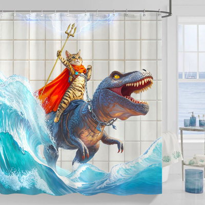 Funny Shower Curtain With Hooks