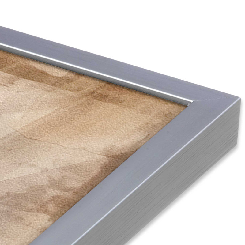 Sienna Strips II, Polished Chrome Single Picture Framed, 15.25" H x 12.25" W