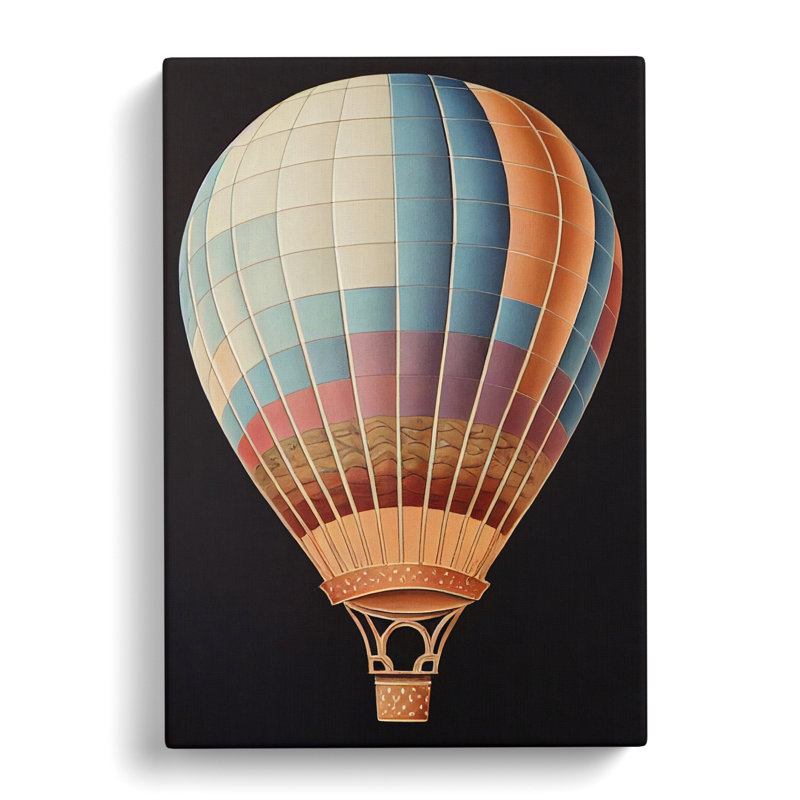 Barryton Hot Air Balloon Traditional Vol.2 - Wrapped Canvas Print, 50cm H x 35cm W x 3cm D