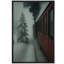 «Red Train Passing Through Snowy Winter Forest», reproduction d'art sur toile encadrée dans la chambre principale-487929580-487929582