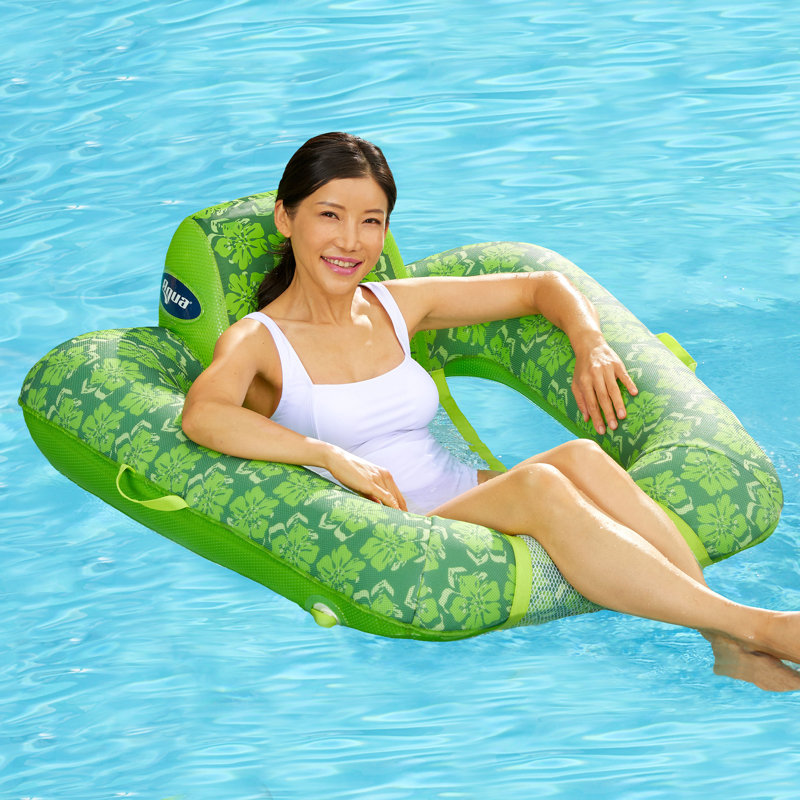 Flotteur de piscine gonflable Aqua Leisure, zéro gravité, vert