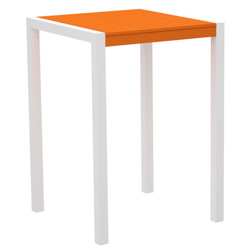 Table de bar POLYWOOD MOD 30 ", Blanc, Tangerine