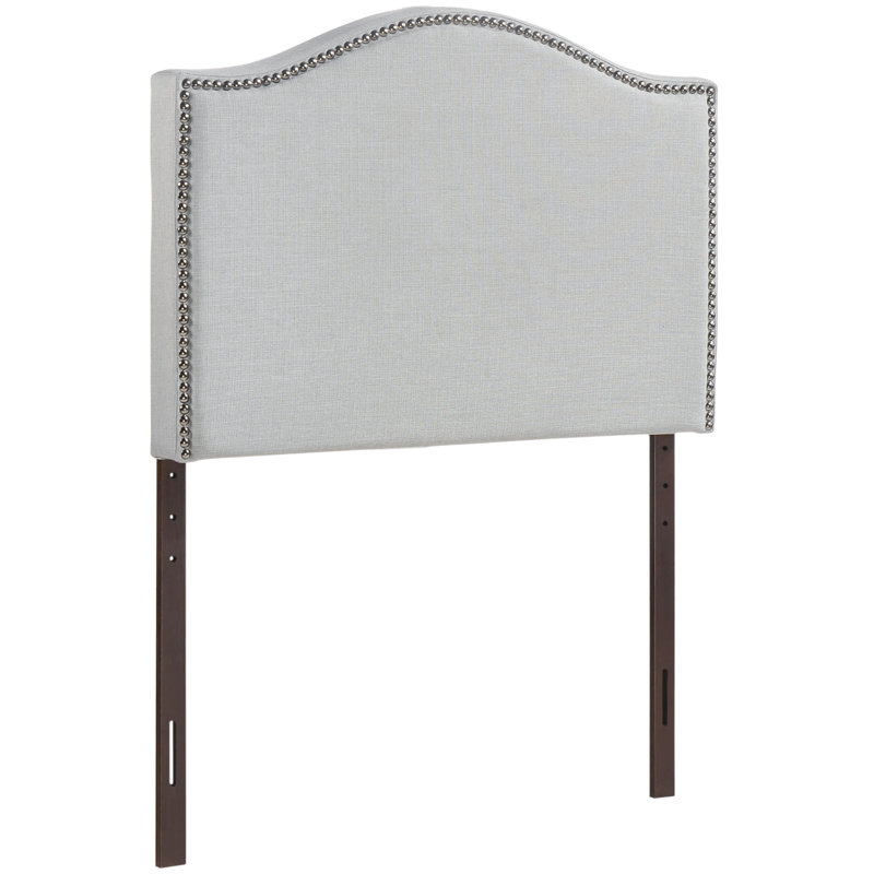Tête de lit tapissier Curl, gris, Simple, gris
