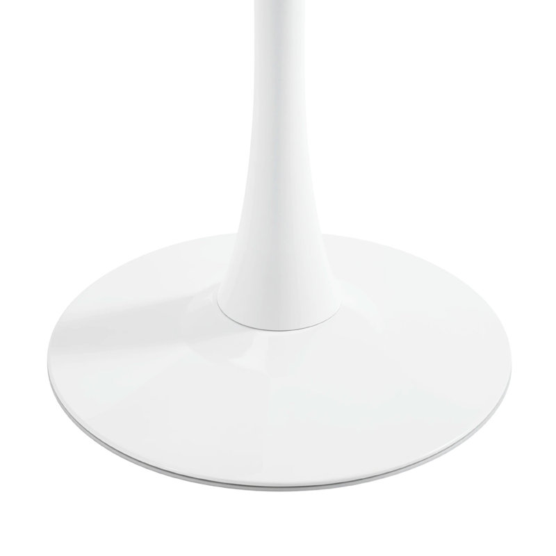 Table tulipe Mid-Century avec piédestal rond en panneau de fibres à densité moyenne pour la salle à manger ou les loisirs