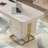 Cloyed Stone Stainless Steel Executive Desk-864026884