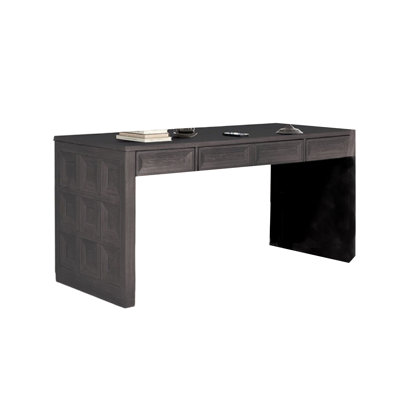 Bureau d'écriture Kizie, 4 tiroirs, bois d'hévéa, rectangulaire 60 pouces
