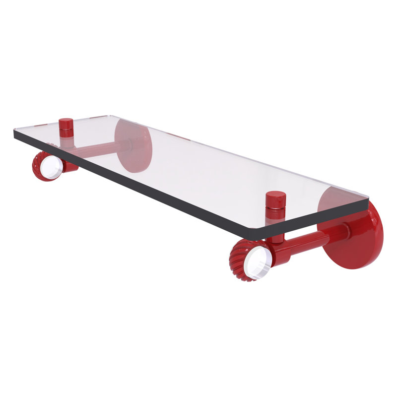 Tablette flottante Clearview, H 3,3 po x l 16 po x P 5,65 po, Rouge pompier
