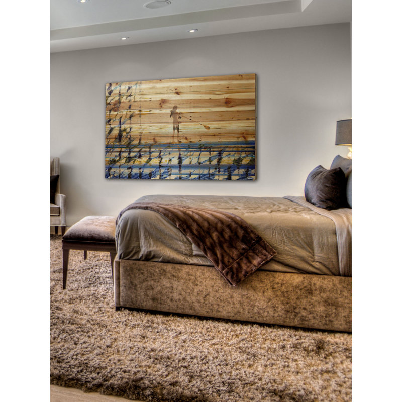 «Drifting On The Water» par Parvez Taj - impression sur bois, H 16 po x l 24 po x P 1,5 po