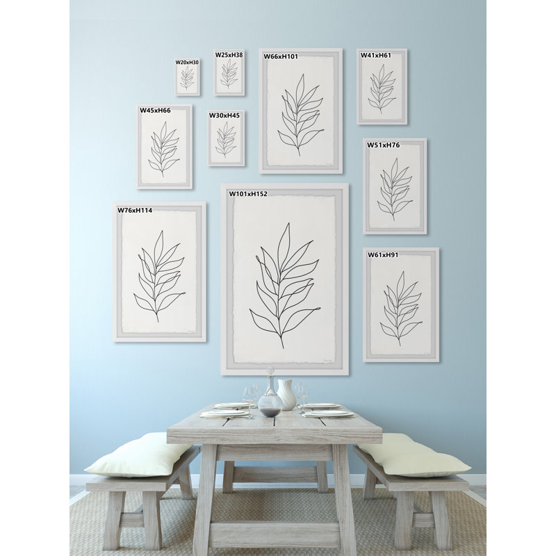 Leaf Shape - Single Picture Frame Painting, 45cm H x 38cm W x 3.81cm D