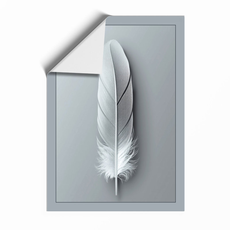 Single Feather Minimalist - Print, Unframed, A3 - 42.0 x 29.7 cm