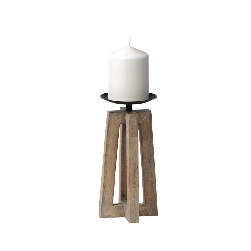 Astra Tabletop Candlestick, 9.06" H x 4.3" W x 4.3" D