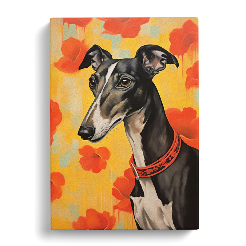 Greyhound Informel - Print, 50cm H x 35cm W x 3cm D