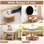Grande table basse 29 po avec table de rangement ronde et repose-pieds