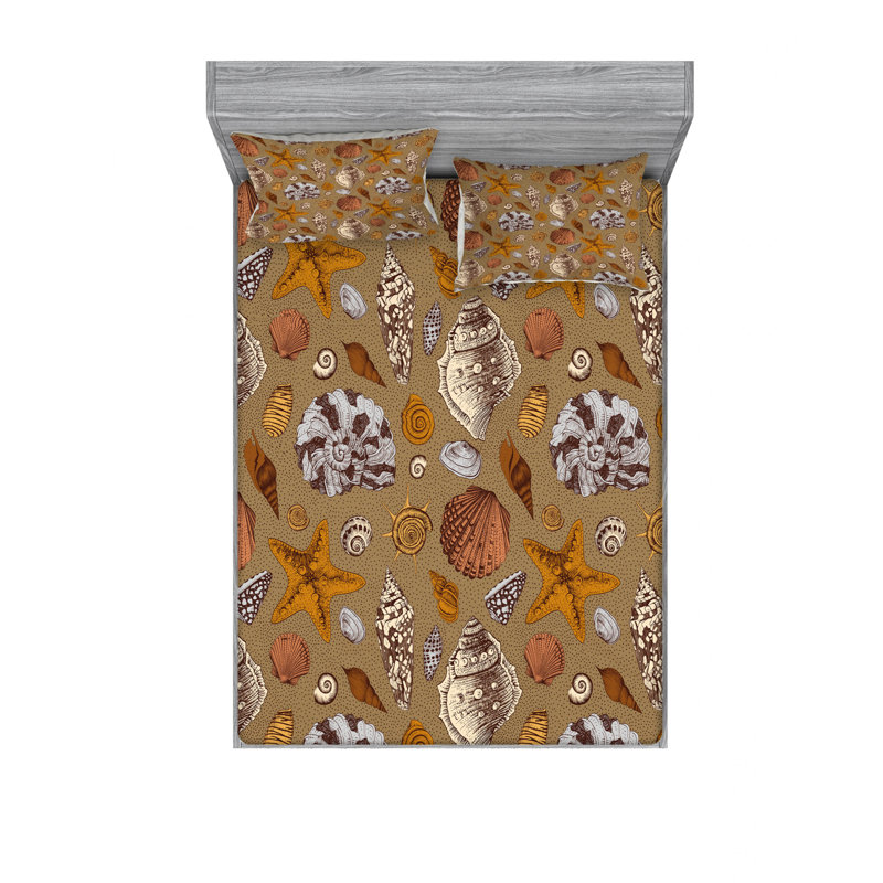 Ensemble de draps sous-marin étoile de mer coquille de mollusque Seaurchin