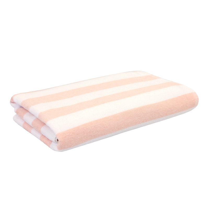 Fibertone by 1888 Mills Cabana Stripe Beach Towel 30x70 24-Pack, Peach