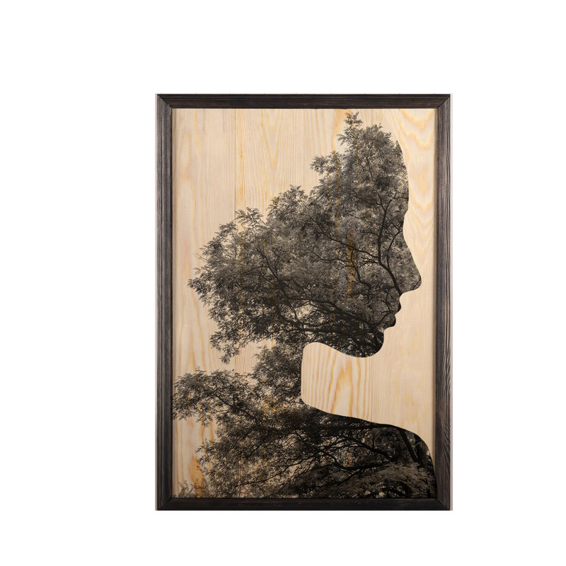 Anonymous - Single Picture Frame Painting on Wood, 70cm H x 50cm W x 1.5cm D