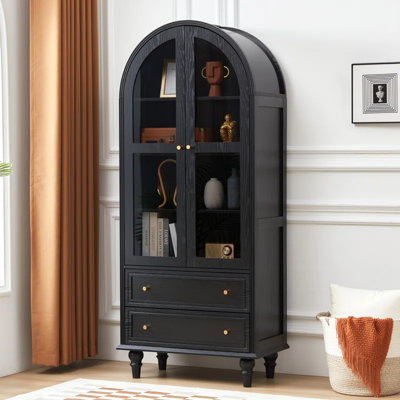 American-style Simple Solid Wood Display Cabinet