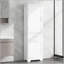 Grande armoire de rangement pour salle de bain avec deux tiroirs de différentes tailles et tablette réglable, panneau de fibres à densité moyenne avec finition peinte pour les salles de bain modernes-132922386