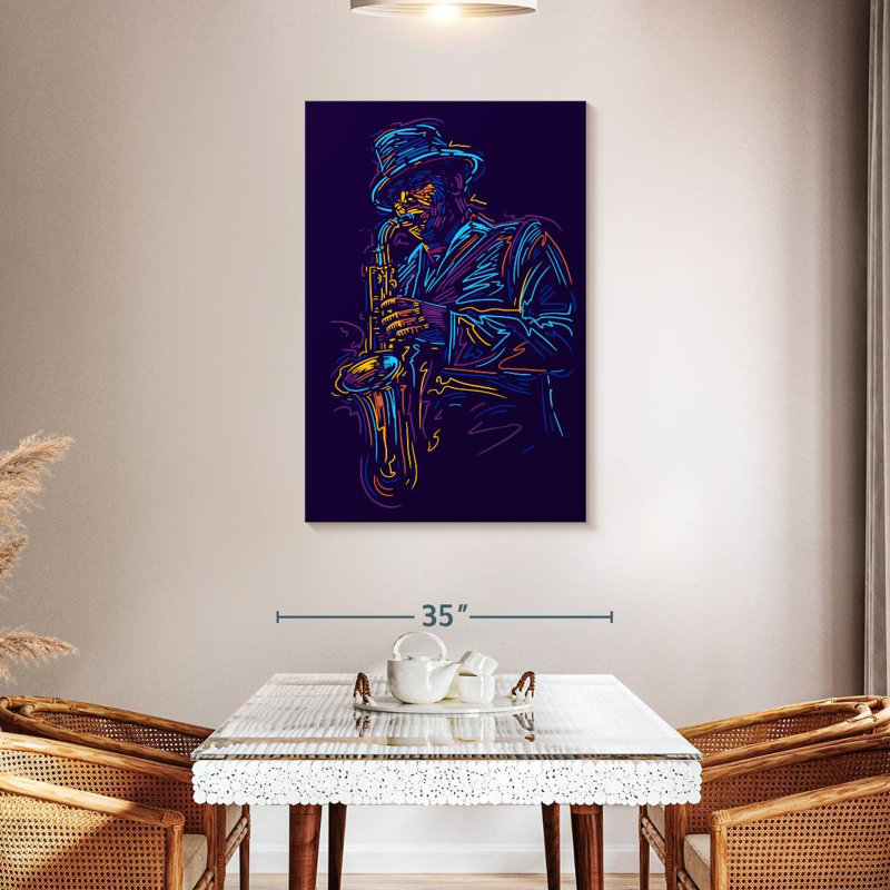Abarca Saxophone Man, 45" H x 30" W