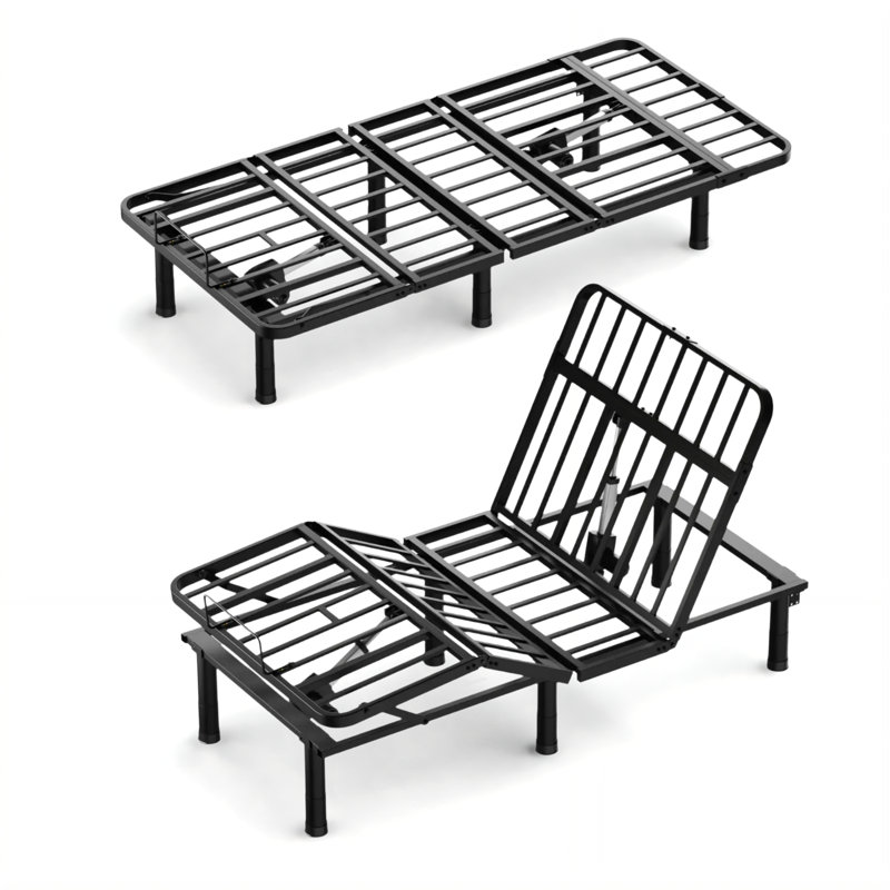 Structure de lit simple TG avec télécommande sans fil, lit électrique, gravité zéro, inclinaison de la tête et des pieds, hauteur des pieds réglable, préréglages de mémoire, anti-ronflement