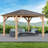 10' x 12' Meridian Gazebo Rain Gutter Kit Durable PVC Construction with Dual Downspouts