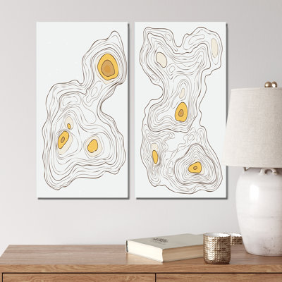«Primitive Abstract Retro Shapes VI», ensemble de 2 impressions