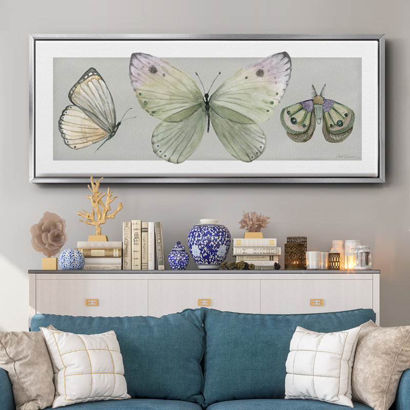 Jolis insectes II - toile encadrée, H 12 po x l 30 po