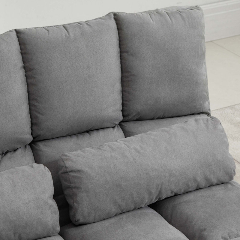Canapé convertible Kinta, H 23,5 po x l 40,3 po x P 28,8 po, Polyester bleu