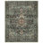 Soft Vintage Machine Washable Green Floral Area Rug With Non-Slip Backing For Living Room, Bedroom-1446255562