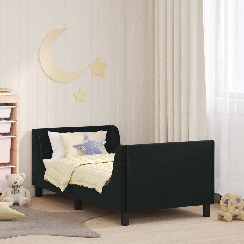 Bed Frame, European Toddler (80 x 160cm), Black/Black