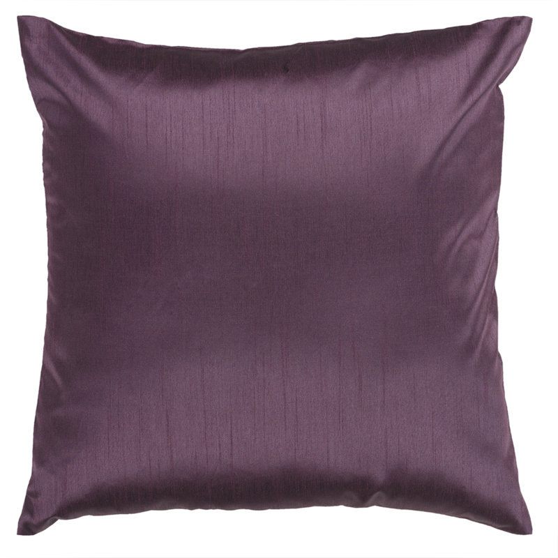 Luxurious Purple Polyester Square Pillow Cover 18"
