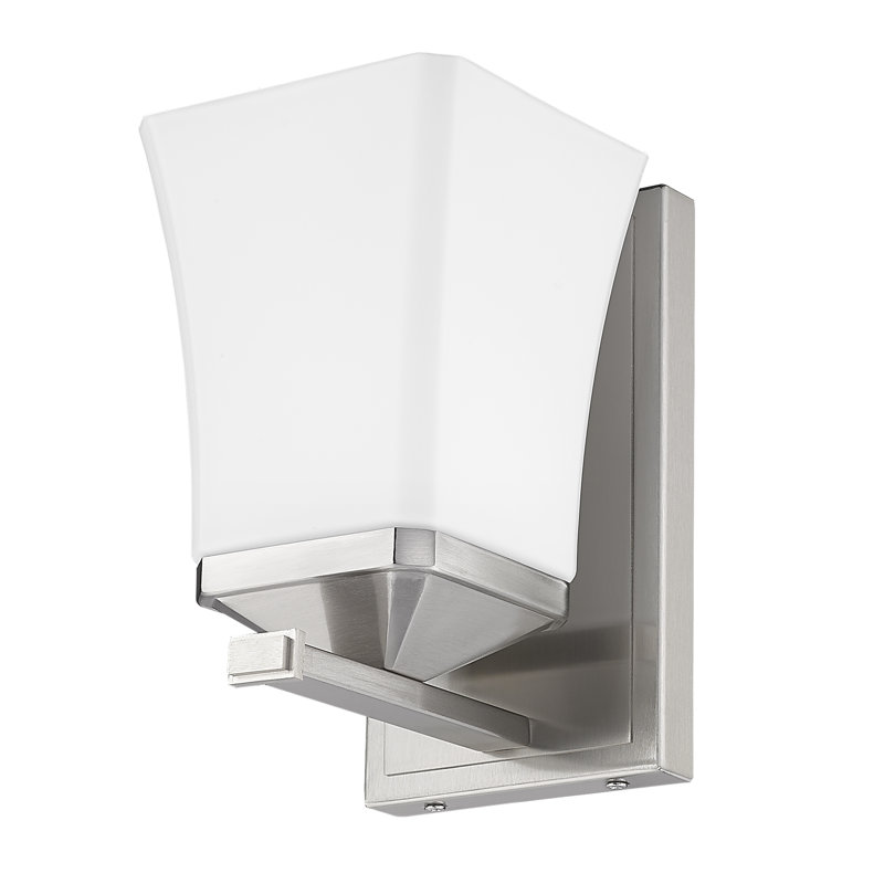 Rohrersville Steel Flush Mounted Sconce, Brushed Nickel