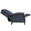 Fauteuil inclinable manuel en cuir véritable avec main courante en bois massif Liauro de 32,3 po de largeur-1861151443