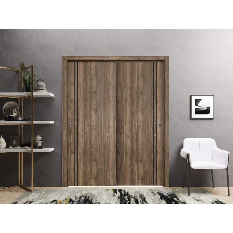 Finition en bois massif manufacturé, Noyer, 56 po x 80 po