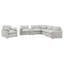 Canapé modulaire inclinable électrique gris 6 pièces Collins-122873928