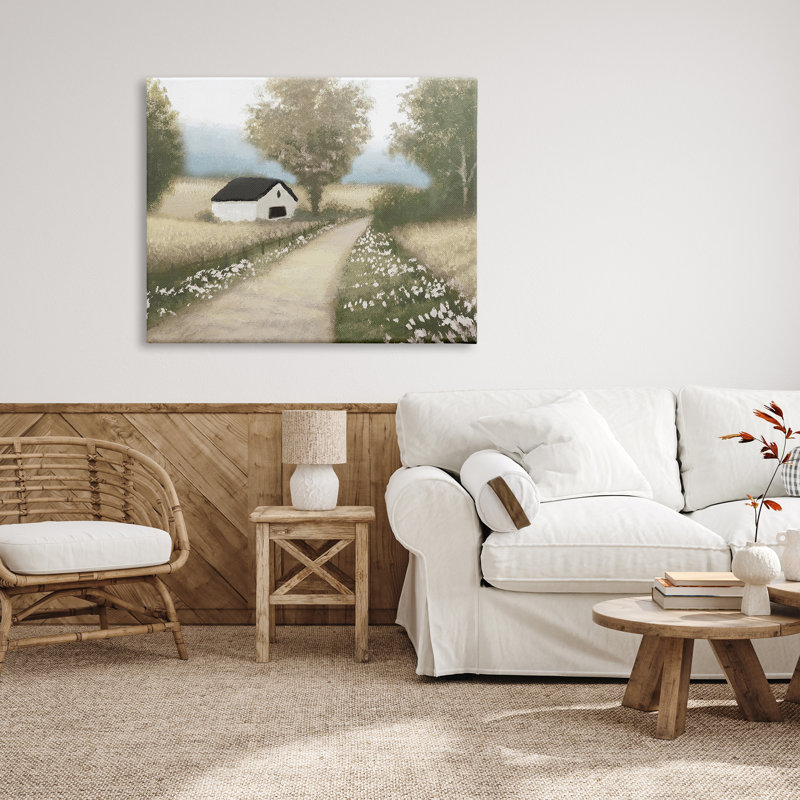 «Subtle Cottage Path on Canvas» par Michael Macron, reproduction, H 36 po x l 48 po x P 1,5 po