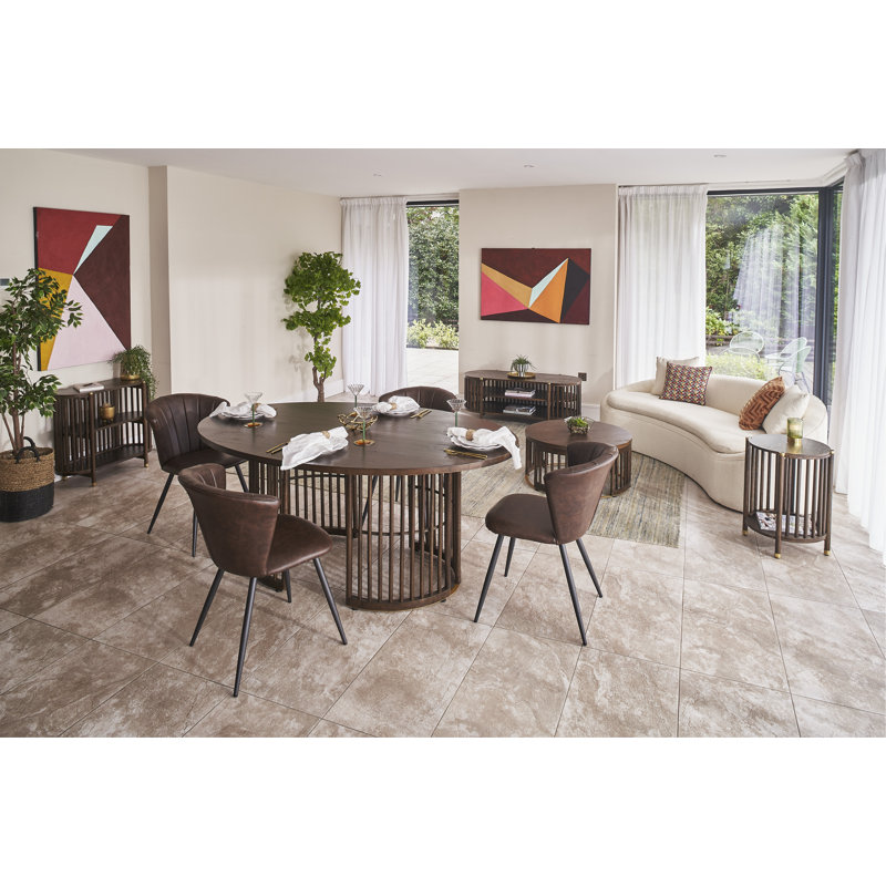 Oval Solid Wood Dining Table