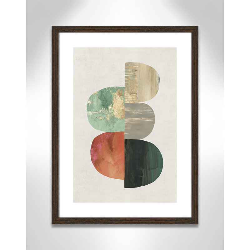 Evolving Energy I - Painting Print, Picture Framed Paper, 23" H x 17" W, Gold Bead