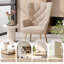 Bastoam Velvet Wingback Chair-1912216377