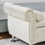 Banc de rangement en velours doux avec boutons en cristal et 1 coussin-247126427